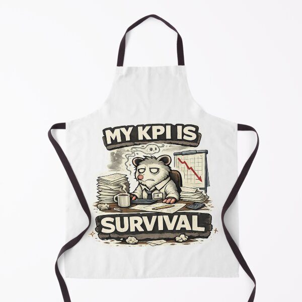 Item preview, My KPI Is Survival Funny Opossum Office Humor Sticker designed and sold by DryHumorPrints.