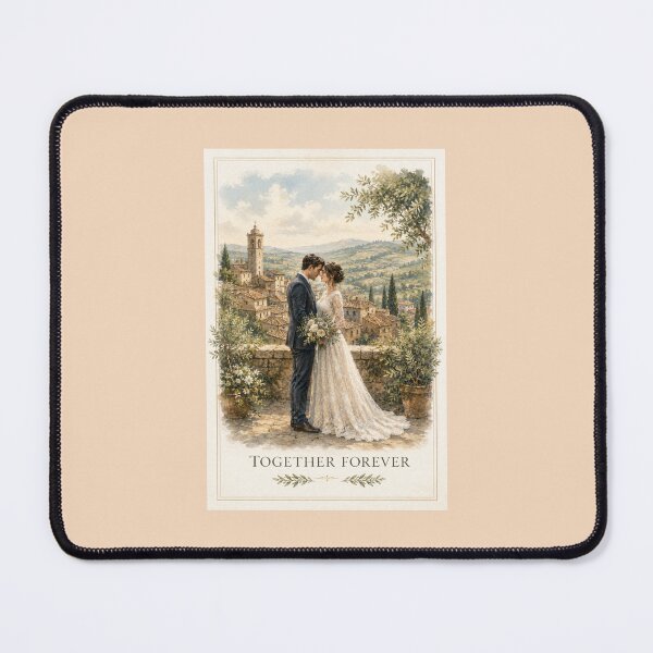 Item preview, Together Forever – Romantic Tuscan Wedding Greeting Card designed and sold by Novel Works Studio.