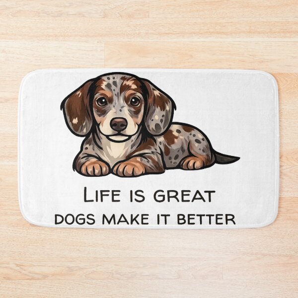 Item preview, Dapple Dachshund "Life is Great" Unisex T-Shirt designed and sold by leilalongdogstudio01.