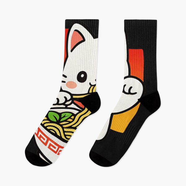 Item preview, Maneki Neko Ramen Cat Japanese Foodie designed and sold by AmaXONIC.