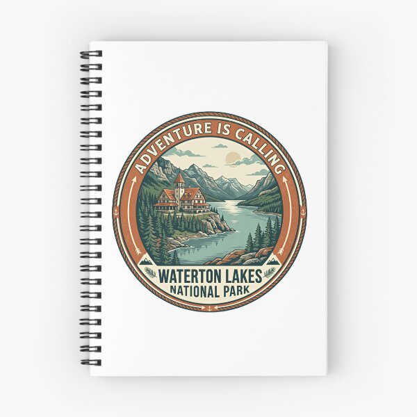 Item preview, Adventure Is Calling Waterton Lakes National Park Outdoor Travel Hiking Explorer designed and sold by JonesFlora2025.