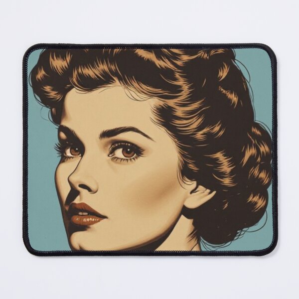Item preview, Vintage Sepia Ink Sketch Woman Portrait Art designed and sold by Resolution Retro.