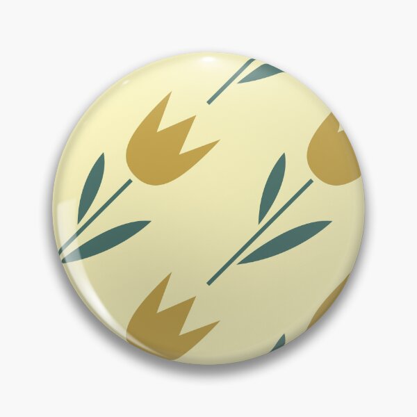 Item preview, Danish Pastel Minimalist Tulip Flower Pattern in Butter Yellow designed and sold by AMS.