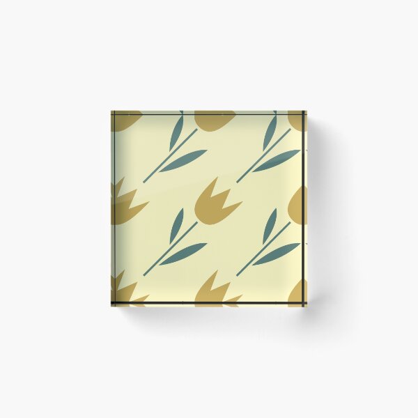 Item preview, Danish Pastel Minimalist Tulip Flower Pattern in Butter Yellow designed and sold by AMS.