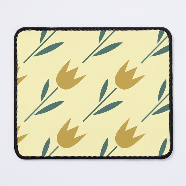 Item preview, Danish Pastel Minimalist Tulip Flower Pattern in Butter Yellow designed and sold by AMS.