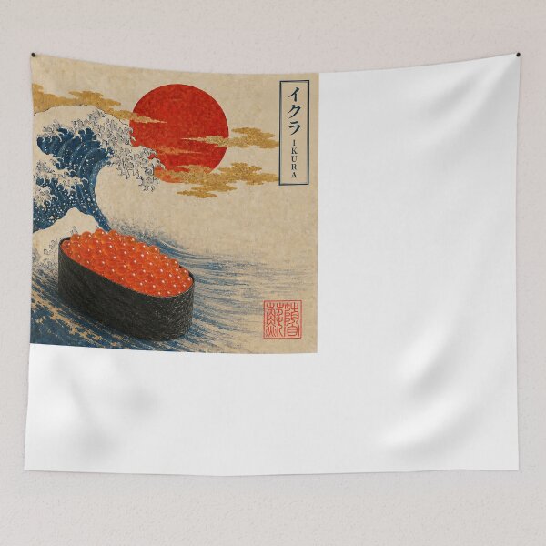 Item preview, Ikura Salmon Roe Gunkan — Ukiyo-e Japanese Sushi Art designed and sold by nurusubetei.