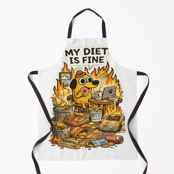 Item preview, My Diet Is Fine Dog Meme - Funny Weight Loss & Cheat Day Sticker designed and sold by BookedBusy.