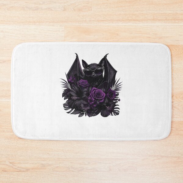 Item preview, Vampire Bat With Sunglasses Gothic Purple Roses Dark Academia designed and sold by phoebelevine.