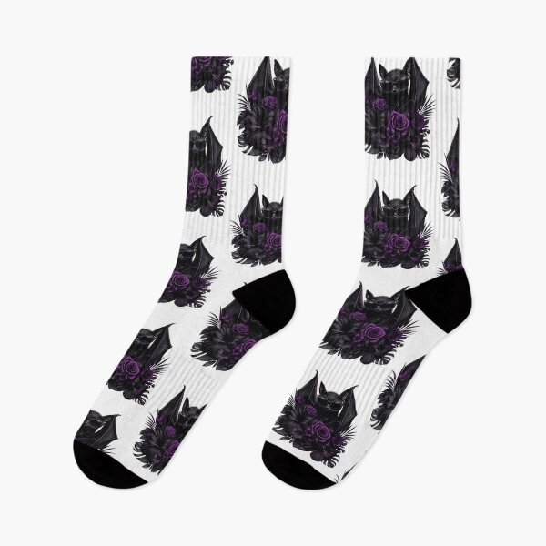 Item preview, Vampire Bat With Sunglasses Gothic Purple Roses Dark Academia designed and sold by phoebelevine.