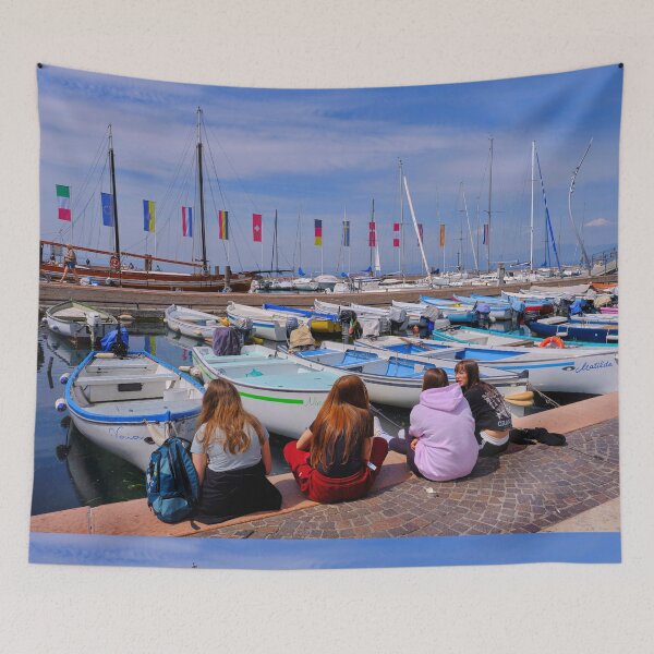 Item preview, Bardolino Marina, Lake Garda on a Spring afternoon designed and sold by Violaman.