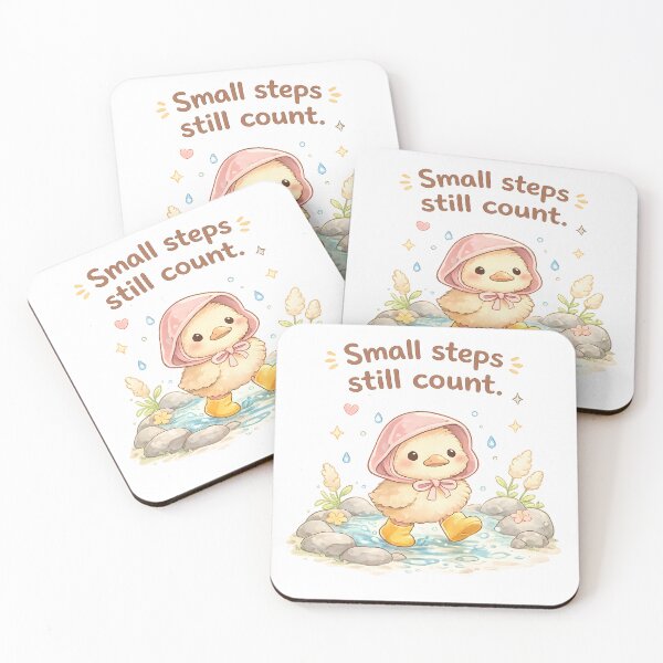 Item preview, Gentle Steps Cute Yellow Duckling Whimsical Cottagecore Art positive vibes designed and sold by ArtsyGlaze.