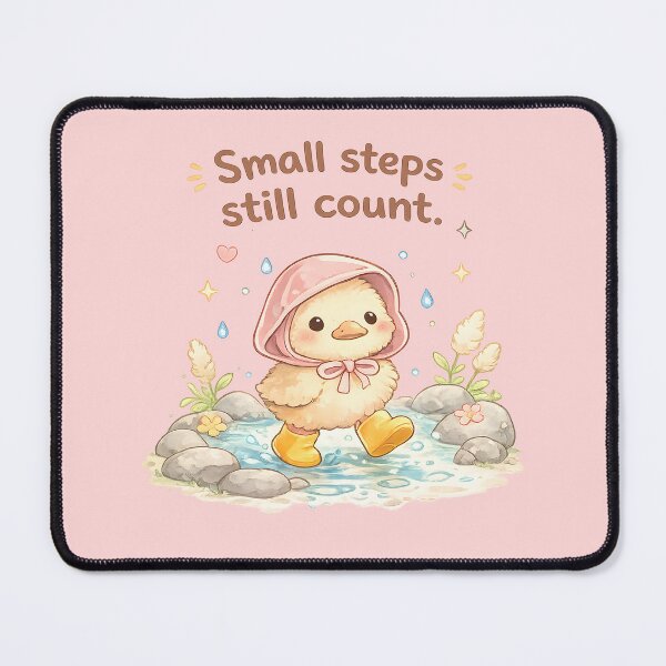 Item preview, Gentle Steps Cute Yellow Duckling Whimsical Cottagecore Art positive vibes designed and sold by ArtsyGlaze.
