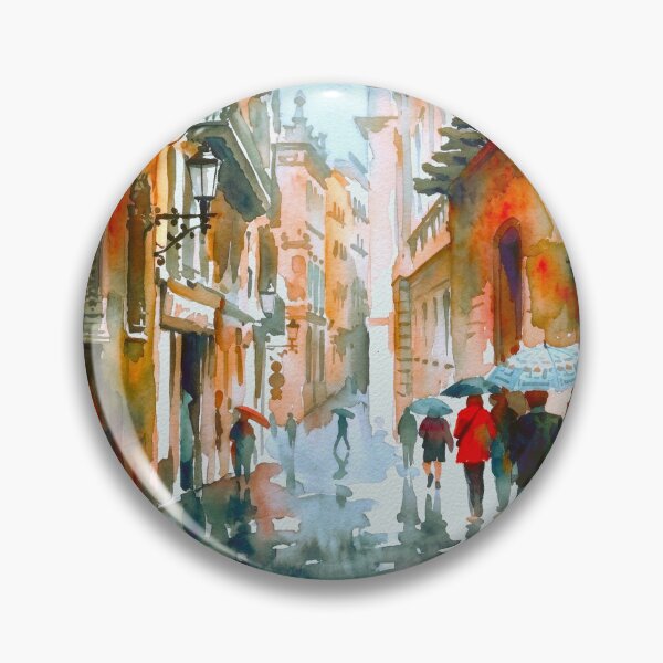 Item preview, Barcelona Gothic Quarter Rainy Street designed and sold by caracatita75.