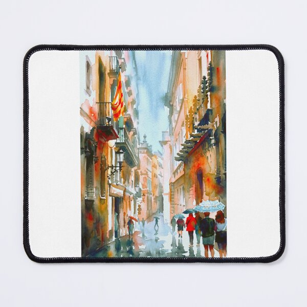 Item preview, Barcelona Gothic Quarter Rainy Street designed and sold by caracatita75.