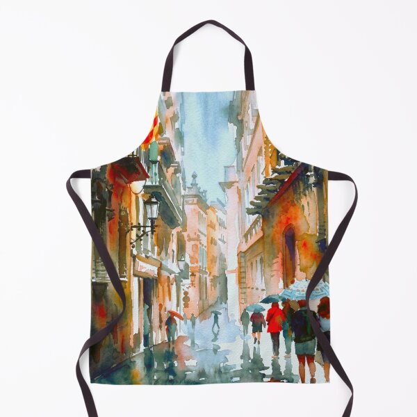 Item preview, Barcelona Gothic Quarter Rainy Street designed and sold by caracatita75.