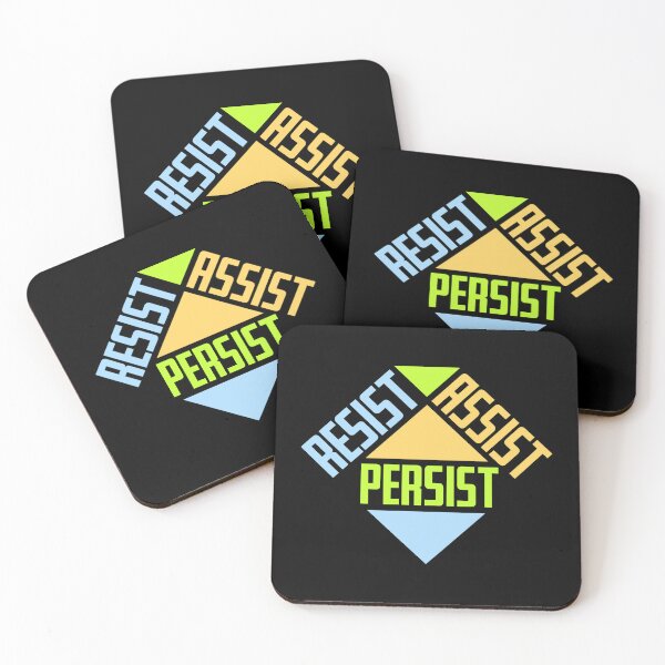 Item preview, Resist Assist Persist Bold Activist Motivational Quote designed and sold by shirt-o-mat.
