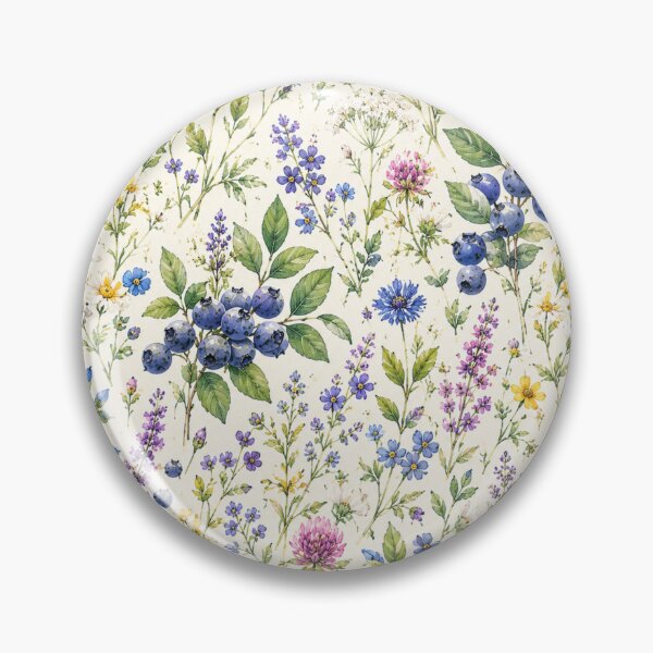 Item preview, Bueberry Cottage Garden Pattern | Cottagecore Berry Floral Seamless Design designed and sold by Aramdesing.