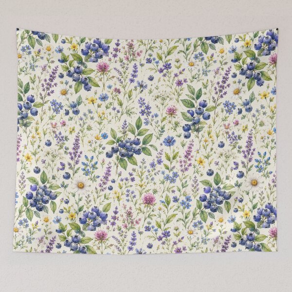 Item preview, Bueberry Cottage Garden Pattern | Cottagecore Berry Floral Seamless Design designed and sold by Aramdesing.