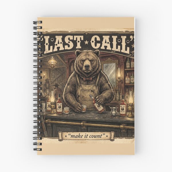 Item preview, Last Call Bear | Vintage Western Saloon T-Shirt designed and sold by DmaarGroup.