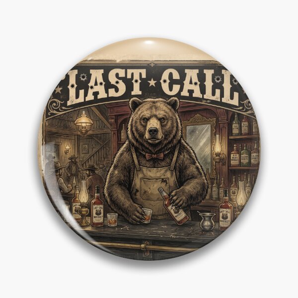 Item preview, Last Call Bear | Vintage Western Saloon T-Shirt designed and sold by DmaarGroup.