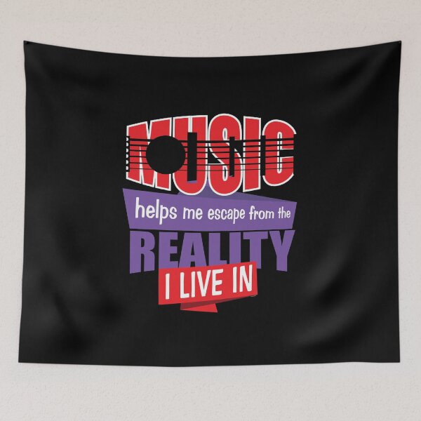 Item preview, Music Helps Me Escape designed and sold by TomGiantDesigns.