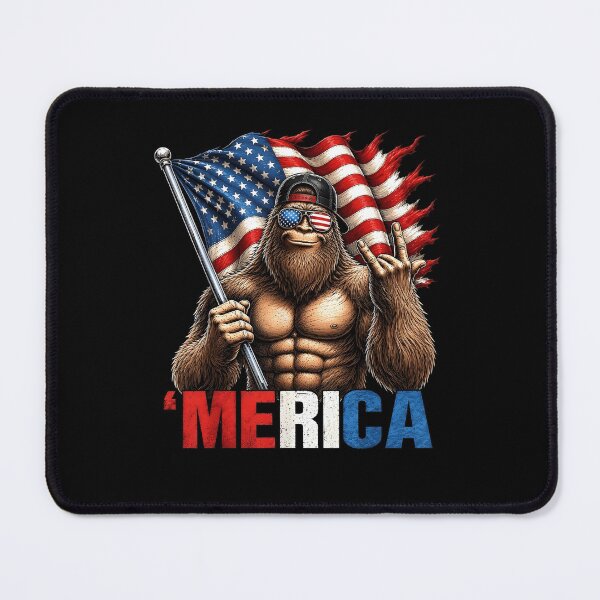 Item preview, Bigfoot Merica Patriotic Sasquatch American Flag 4th Of July designed and sold by phoebelevine.