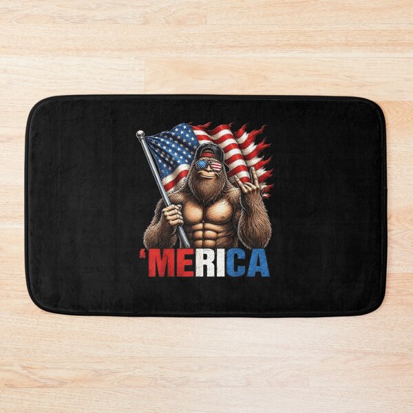 Item preview, Bigfoot Merica Patriotic Sasquatch American Flag 4th Of July designed and sold by phoebelevine.