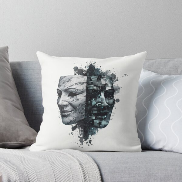 Item preview, Theater Mask Glitch - Digital Duality  designed and sold by BoxofMoments.