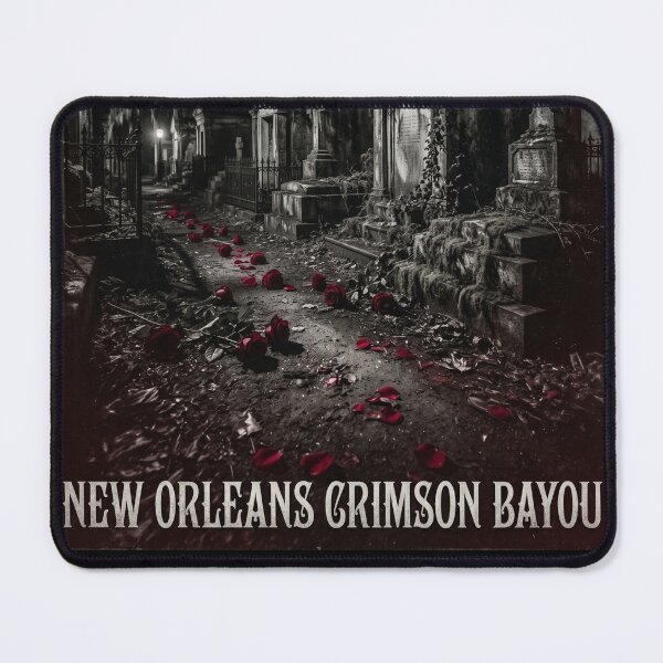 Item preview, New Orleans Crimson Bayou - Enigmatic Goth Cemetery Art designed and sold by EnigmaticGoth.