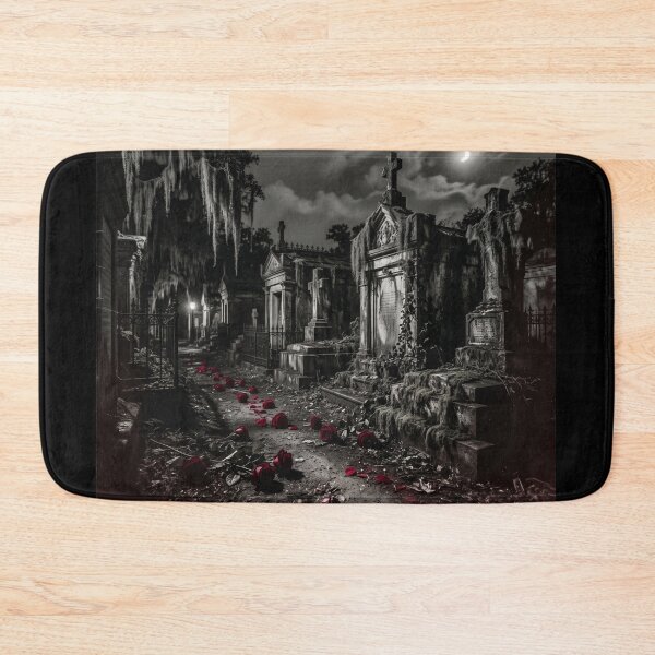 Item preview, New Orleans Crimson Bayou - Enigmatic Goth Cemetery Art designed and sold by EnigmaticGoth.
