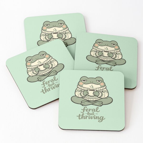 Item preview, Feral But Thriving Cottagecore Frog Coffee Goblincore Aesthetic Funny Nature Lover Gift designed and sold by Moss & Mellow.