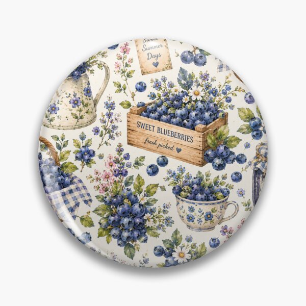Item preview, Bueberry Cottage Garden Pattern | Cottagecore Berry Floral Seamless Design designed and sold by Aramdesing.
