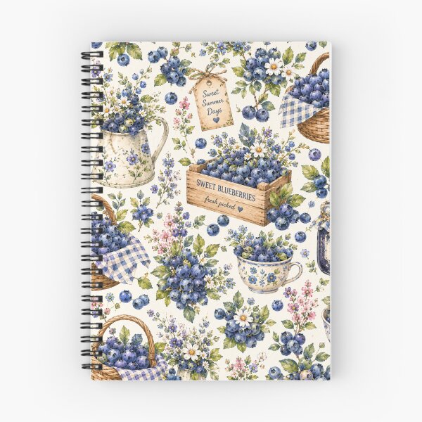 Item preview, Bueberry Cottage Garden Pattern | Cottagecore Berry Floral Seamless Design designed and sold by Aramdesing.