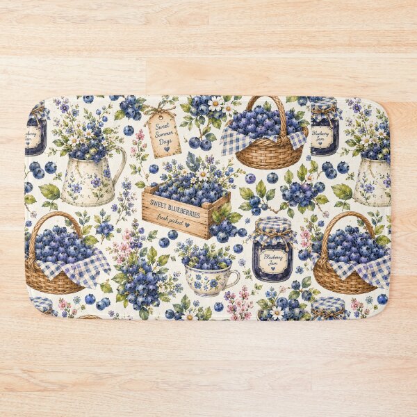 Item preview, Bueberry Cottage Garden Pattern | Cottagecore Berry Floral Seamless Design designed and sold by Aramdesing.
