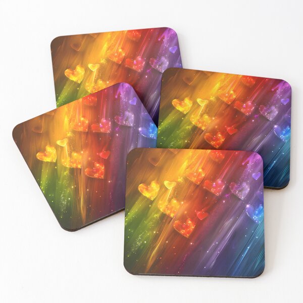 Item preview, Rainbow Hearts - LGBTQ Pride Art designed and sold by Travelslightly.