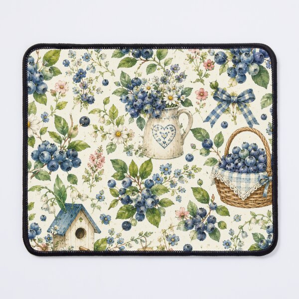 Item preview, Bueberry Cottage Garden Pattern | Cottagecore Berry Floral Seamless Design designed and sold by Aramdesing.