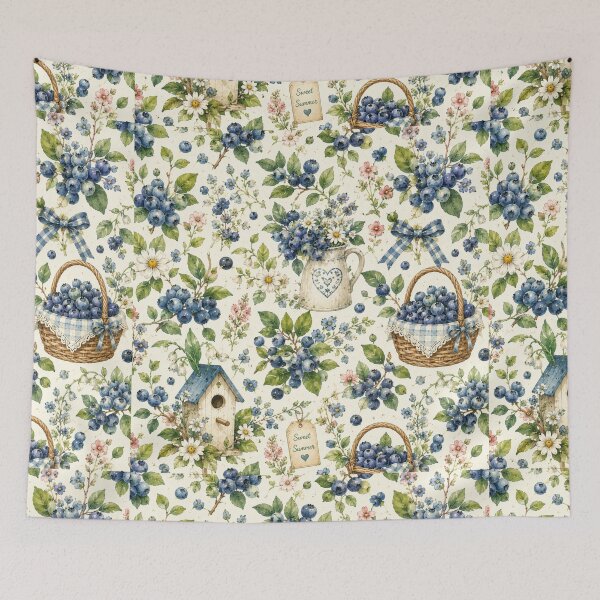 Item preview, Bueberry Cottage Garden Pattern | Cottagecore Berry Floral Seamless Design designed and sold by Aramdesing.