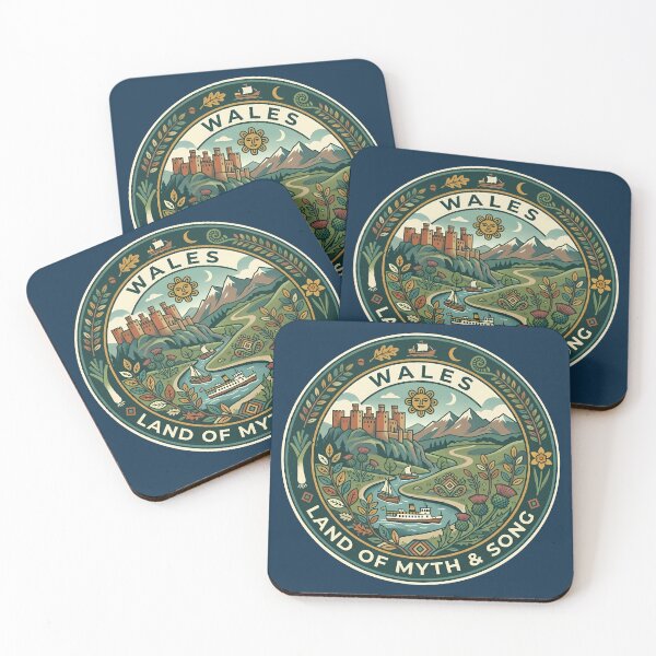 Item preview, Wales Illustration Travel Art Badge designed and sold by KrisSidDesigns.