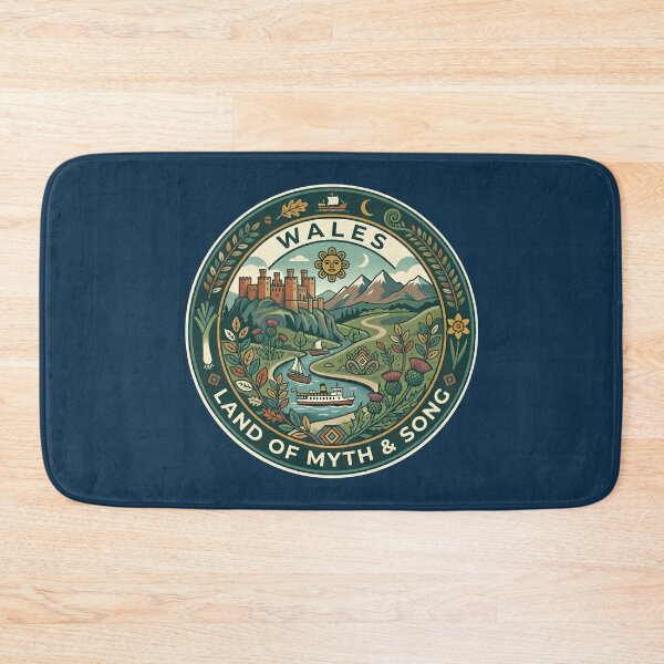 Item preview, Wales Illustration Travel Art Badge designed and sold by KrisSidDesigns.