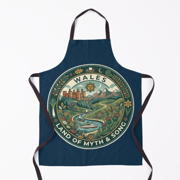Item preview, Wales Illustration Travel Art Badge designed and sold by KrisSidDesigns.