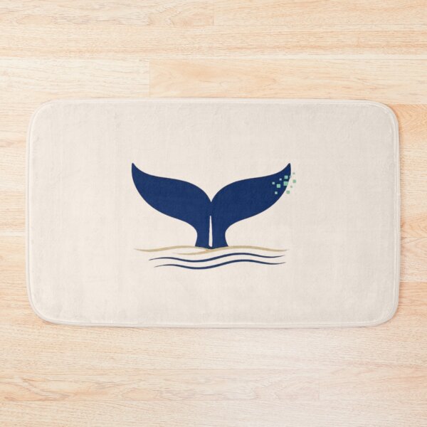 Item preview, Minimalist Whale Tail Tech Logo Art designed and sold by Inkfino.