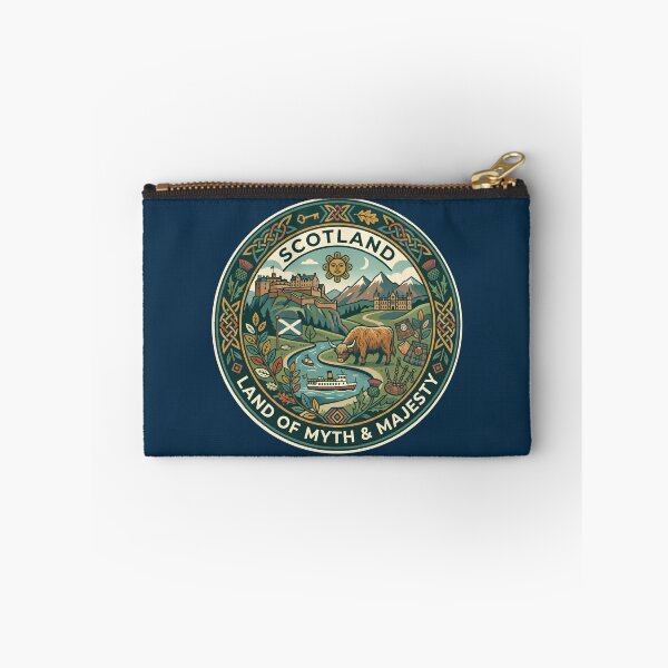Item preview, Scotland Illustration Travel Art Badge designed and sold by KrisSidDesigns.
