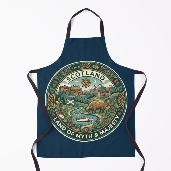 Item preview, Scotland Illustration Travel Art Badge designed and sold by KrisSidDesigns.