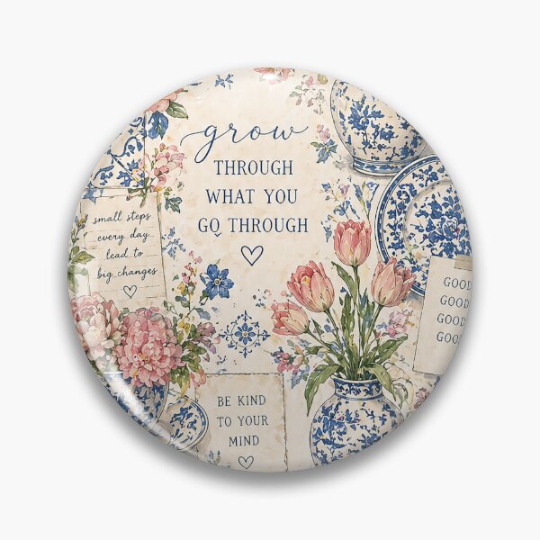 Item preview, Italian Blue & White Floral Collage | Vintage Cottagecore Botanical Pattern designed and sold by Roya10.