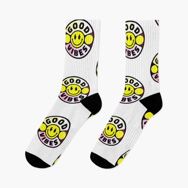 Item preview, Good Vibes Carita Feliz Amarilla Retro Y2K designed and sold by AstronautMerch.