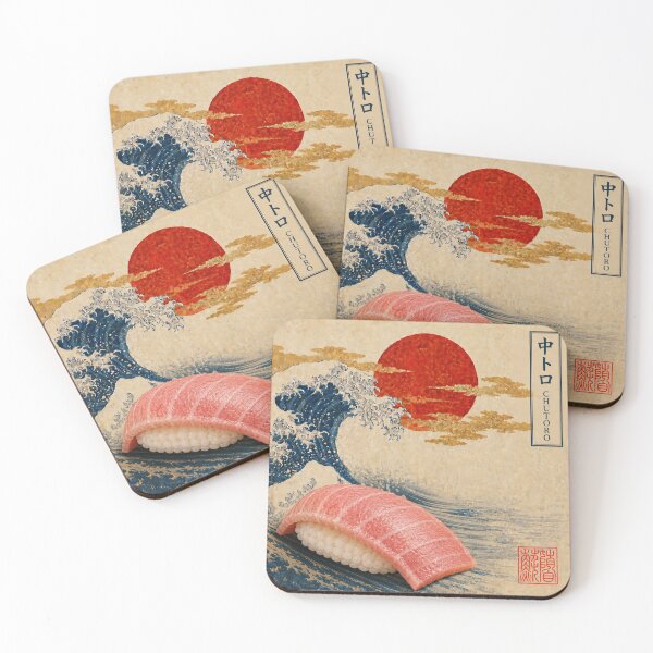 Item preview, Chutoro Fatty Tuna Nigiri — Ukiyo-e Japanese Sushi Art designed and sold by nurusubetei.