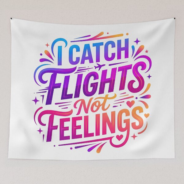 Item preview, catch flights not feelings, airplane lover, jet setter, travel addict, travel life, adventure awaits designed and sold by TrueArtVibes.