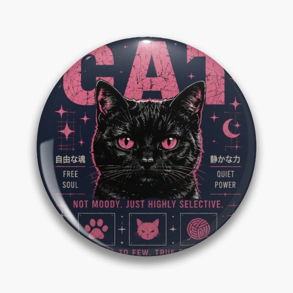 Item preview, CAT ENERGY | QUIET GRACEFUL UNBOTHERED BLACK CAT AESTHETIC designed and sold by LowBatteryStudio ⭐.