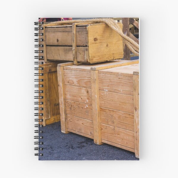 Item preview, Large Wooden Crates and Thick Rope at Dockside Yard Ready for Transport and Storage designed and sold by Nmallia.