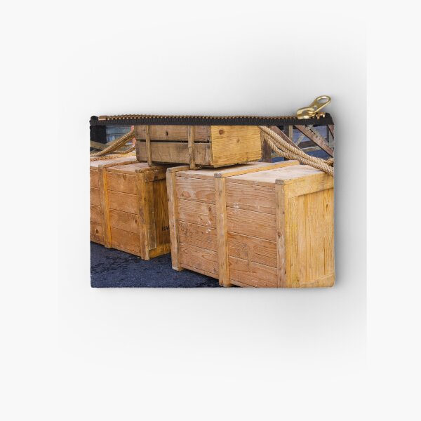 Item preview, Large Wooden Crates and Thick Rope at Dockside Yard Ready for Transport and Storage designed and sold by Nmallia.